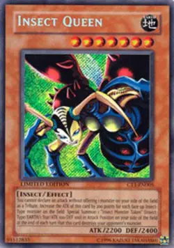 Yugioh! LP Insect Queen - CT1-EN005 - Secret Rare - Limited Edition Lightly Play - Image 1