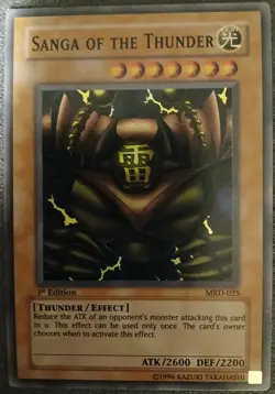 Yu-Gi-Oh! TCG Sanga of the Thunder MRD-025 Super Rare 1st Edition - Image 1