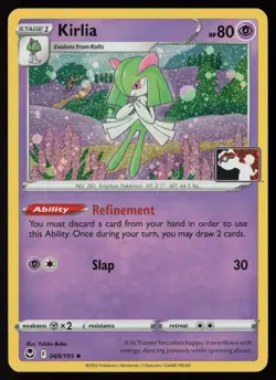 Pokemon Kirlia 068/195 Prize Pack Series Cards Cosmo Holo Pack Fresh - NM - Image 1