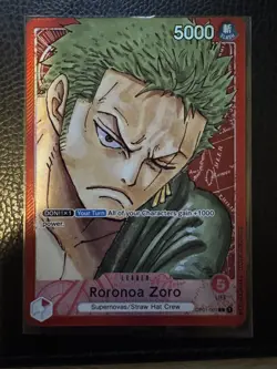 One Piece Card Game - OP01-001 - Zoro - Alt Art Leader - English - Image 1