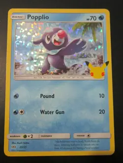 POPPLIO HOLO POKEMON CARD 23/25 25TH ANNIV MCDONALDS PROMO CARD NEVER PLAYED NM - Image 1