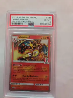 Pokemon TCG 2021 PSA 6 KFC Charizard Promo Card 181 SM-P Holo - Image 1