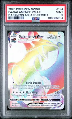 2020 Pokemon Darkness Ablaze #194 Full Art Salamence VMAX Secret Rare PSA 9 Card - Image 1