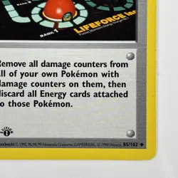 Pokemon Card 1st Edition Base Set Pokemon Center 85/102 WOTC - Image 5