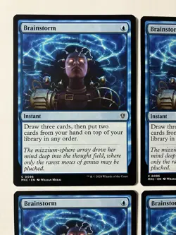 Magic The Gathering MTG Brainstorm X4 Blue Instant Draw Cards Commander NM - Image 2