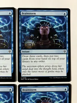 Magic The Gathering MTG Brainstorm X4 Blue Instant Draw Cards Commander NM - Image 3