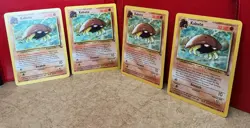 Pokemon Kabuto Fossil 1st Edition 1999 Card #50/62 Near Mint Condition LOT OF 4 - Image 1