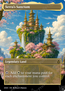 Serra's Sanctum FOIL (MISCUT) Proxy Playtest Land Card Custom Anime Sky Castle - Image 3