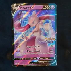 Pokemon TCG - Mewtwo V - SWSH223 - Black Star Promo Holo Stamped - Pokemon Go - Image 1