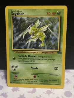Pokemon Scyther 26/64 Non Holo Jungle Unlimited LP - Image 1