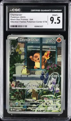 2023 POKEMON OBSIDIAN FLAMES POKEMON CENTER ETB PROMO #044 CHARMANDER CGC 9.5 - Image 1