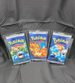 1999 Pokemon TCG Base Set Unlimited 3 Sealed Packs- (RARE PORTUGUESE ART SET)!!! - Image 2