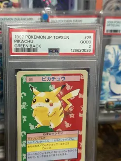 1997 Pokemon Topsun Green Back Japanese Pikachu #25 PSA 2 2025 Cert - Image 3