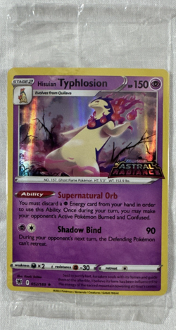 Pokemon TCG Hisuian Typhlosion 052/189 Gamestop Promo Astral Radiance Sealed - Image 1