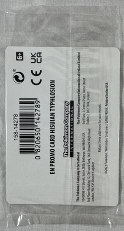 Pokemon TCG Hisuian Typhlosion 052/189 Gamestop Promo Astral Radiance Sealed - Image 2