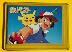 PIKACHU RAICHU Pokemon Pocket Monster Vintage Vending Prism Sticker NM HOLO FOIL - Image 2