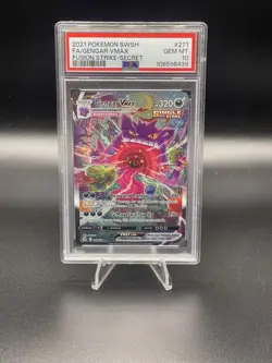 Pokemon 2021 Gengar VMAX 271/264 Alt Art Fusion Strike GEM MINT PSA 10 - Image 1