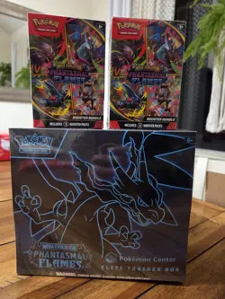 Phantasmal Flames Pokemon Center ETB Elite Trainer Box & Two Booster Bundles - Image 1