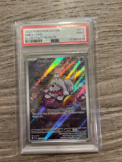 Pokemon Greavard Scarlet & Violet Illustration Rare #214 PSA 9 Mint - Image 1