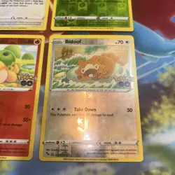 LOT of 4! Pokemon Go Peelable Numel, Spinarak, Bidoof (Ditto) & Peeled Ditto NM - Image 3