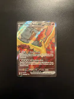 Pokemon TCG Team Rockets Moltres EX 208/182 Ultra Rare Destined Rivals Stamp - Image 1