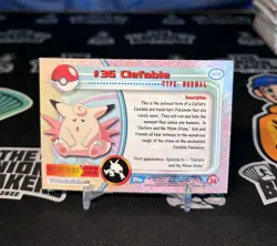 1999 topps Pokemon TV Animation Edition Series 1 Foil #36 Clefable - Image 2