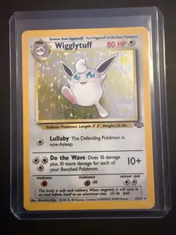 Pokemon TCG Wigglytuff Holo Rare Card Jungle Unlimited Edition 16/64 HP - Image 1