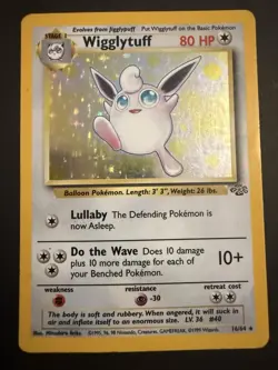 Pokemon TCG Wigglytuff Holo Rare Card Jungle Unlimited Edition 16/64 HP - Image 2