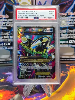 PSA 9 Mint Primal Kyogre EX #149 Primal Clash Full Art HOLO Pokemon Card - Image 1