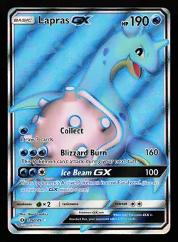 Lapras GX 139/149 Ultra Rare Sun & Moon Base Set Pokemon Card - Image 1