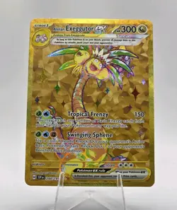 Alolan Exeggutor ex 248/191 Sv08: Surging Sparks Holo Pokemon TCG Card Gold - Image 1