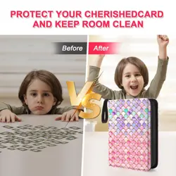 Card Binder for Girls Gifts,440 Cards Collectible Trading Card Holder Case wi... - Image 5