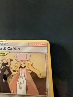 Cynthia & Caitlin 189/236 2019 S&M Cosmic Eclipse Pokemon Card Reverse Holo NM - Image 3
