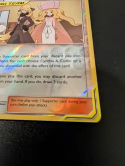 Cynthia & Caitlin 189/236 2019 S&M Cosmic Eclipse Pokemon Card Reverse Holo NM - Image 4