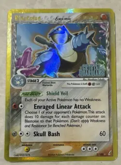 Pokemon TCG Blastoise EX Crystal Guardians Holo Rare Card 2/100 Delta Species - Image 1