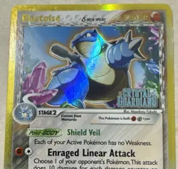 Pokemon TCG Blastoise EX Crystal Guardians Holo Rare Card 2/100 Delta Species - Image 3
