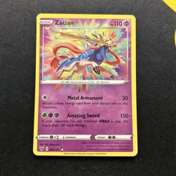 Zacian 082/185 NM -Amazing Rare Pokemon Card- Vivid Voltage (7q) - Image 1