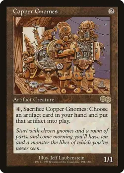 2X MTG Copper Gnomes LP Urza's Saga USG Magic card 93-94 - Image 1
