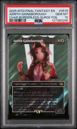 PSA 10 Magic the Gathering MTG Final Fantasy Aerith Gainsborough Surge Foil 0519 - Image 1