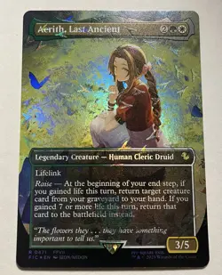 MtG Chocobo Track Foil Borderless Aerith, Last Ancient FIC Final Fantasy Magic - Image 1