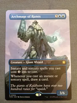 Archmage of Runes (Borderless) Foundations Regular NM R 0204 Free Shipping - Image 1