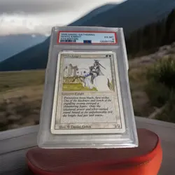 1994 Magic The Gathering MTG White Knight 4th Edition Unlimited Graded PSA 6 - Image 1