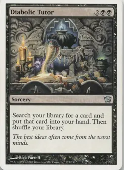 Diabolic Tutor U 9th Edition 125 - LP MTG - Image 1