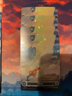 MTG Edge of Eternities Full Art Galaxy Foil Plains x 4 (Play set) - Image 1