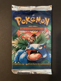 Pokemon Spanish Base Set Unlimited Pack Venusaur Art Sealed Vintage Light - Image 1