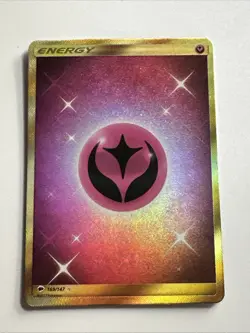 Pokemon Fairy Energy 169/147 Burning Shadows Gold Secret Rare Full Art Holo LP - Image 1
