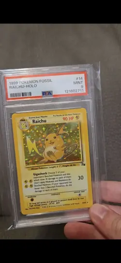 Raichu 1999 Fossil Pokemon Holo PSA 9 Mint - Image 4