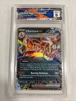 2025 Pokemon Charizard Ex Promo #196 HGC 9 (sb3) - Image 1
