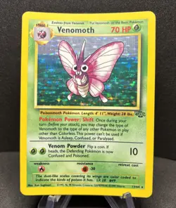 Venomoth 13/64 Jungle (1999) Pokemon Vintage TCG Card Holo Rare LP - Image 1