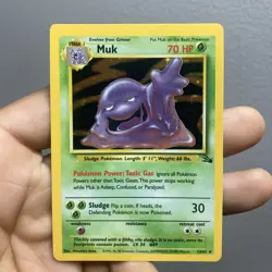 1999 Pokemon TCG Muk 13/62 Fossil Holo Unlimited Rare Near Mint Condition - Image 1